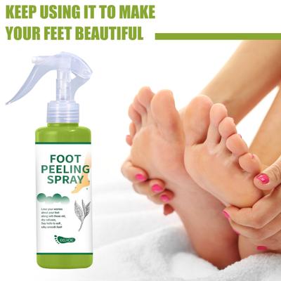 100ML Fußlotion Grüner Tee Wirksam Mäßig Mild Sanft Geruchsschutz Schnelle Absorption Fußpflege Peeling-Spray für Erwachsene