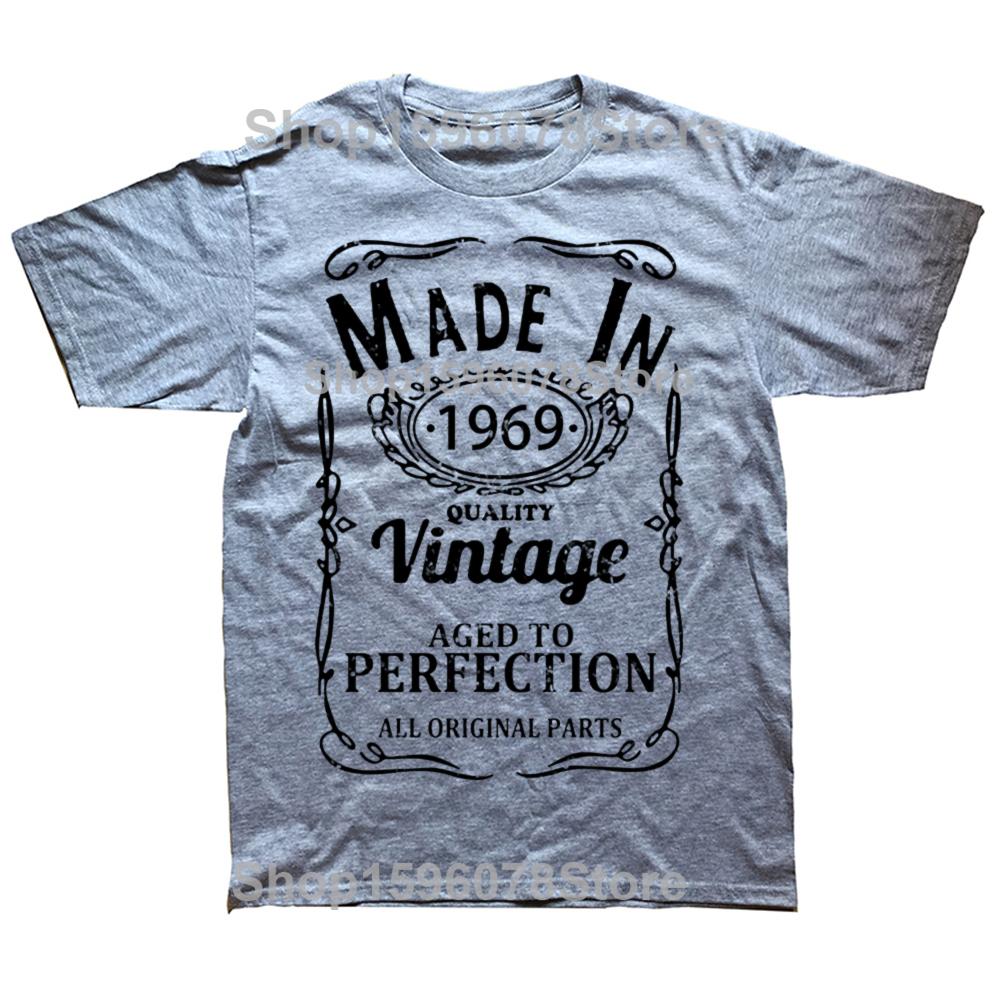 New Men T Shirt Made In 1969 TShirt Born 57th Year Birthday Age Present Vintage Funny Mens Gift Mens Top Tees Father Gift