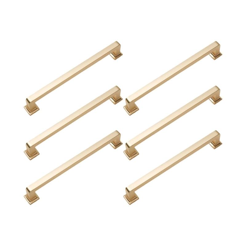 Strong Zinc Drawer Pulls with Heavy Duty Construction 6pcs for Longevity in Kitchens & Bedrooms High Use Zones