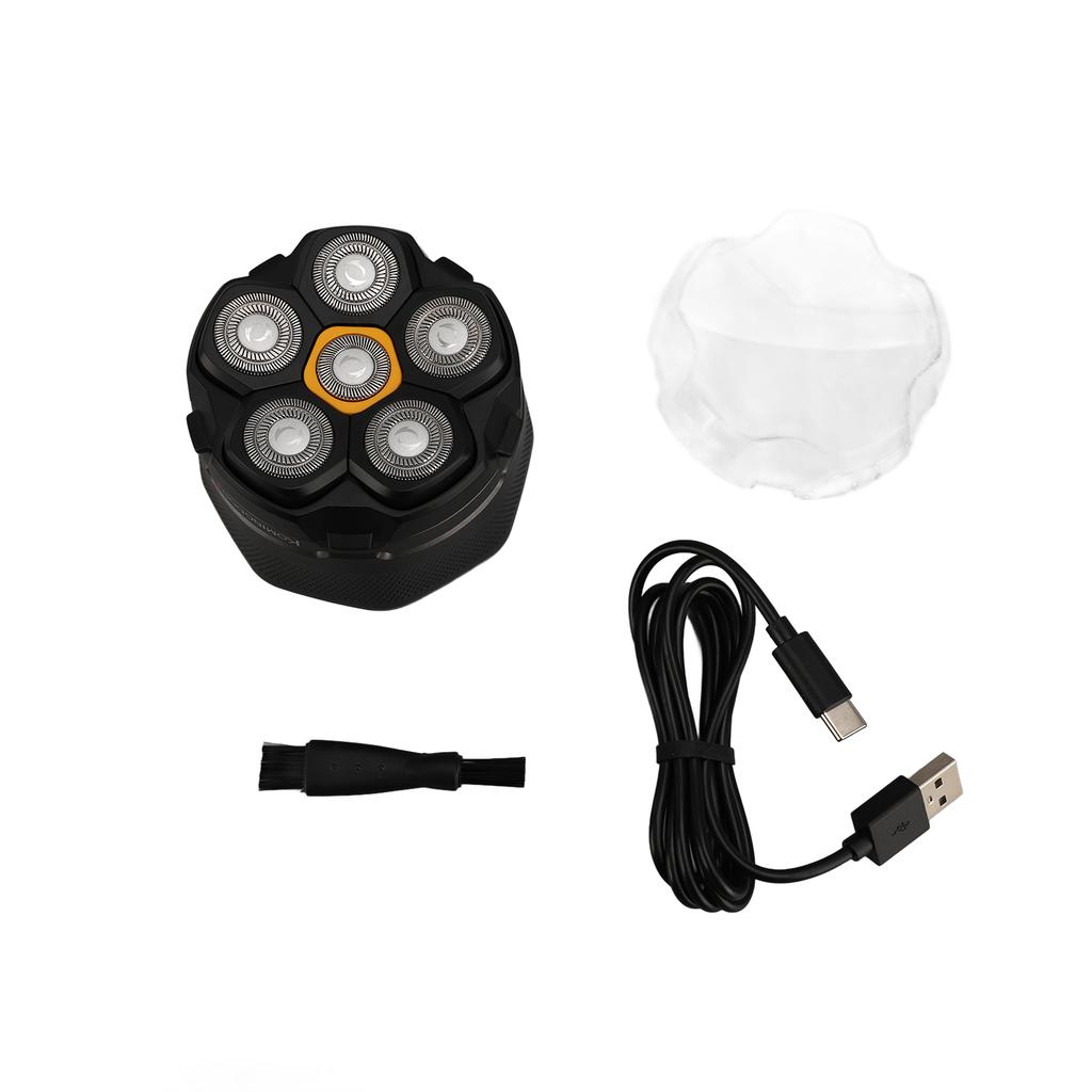 6D Head Trimmer for Bald Men LED Display Magnetic Detachable Head Bald Head Floating Trimmer Beard