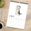 1pc, 2026 Cartoon Hand-Drawn Cat Theme Calendar, 12 Different Designs, Wall Calendar, Birthday, Christmas, New Year Gift