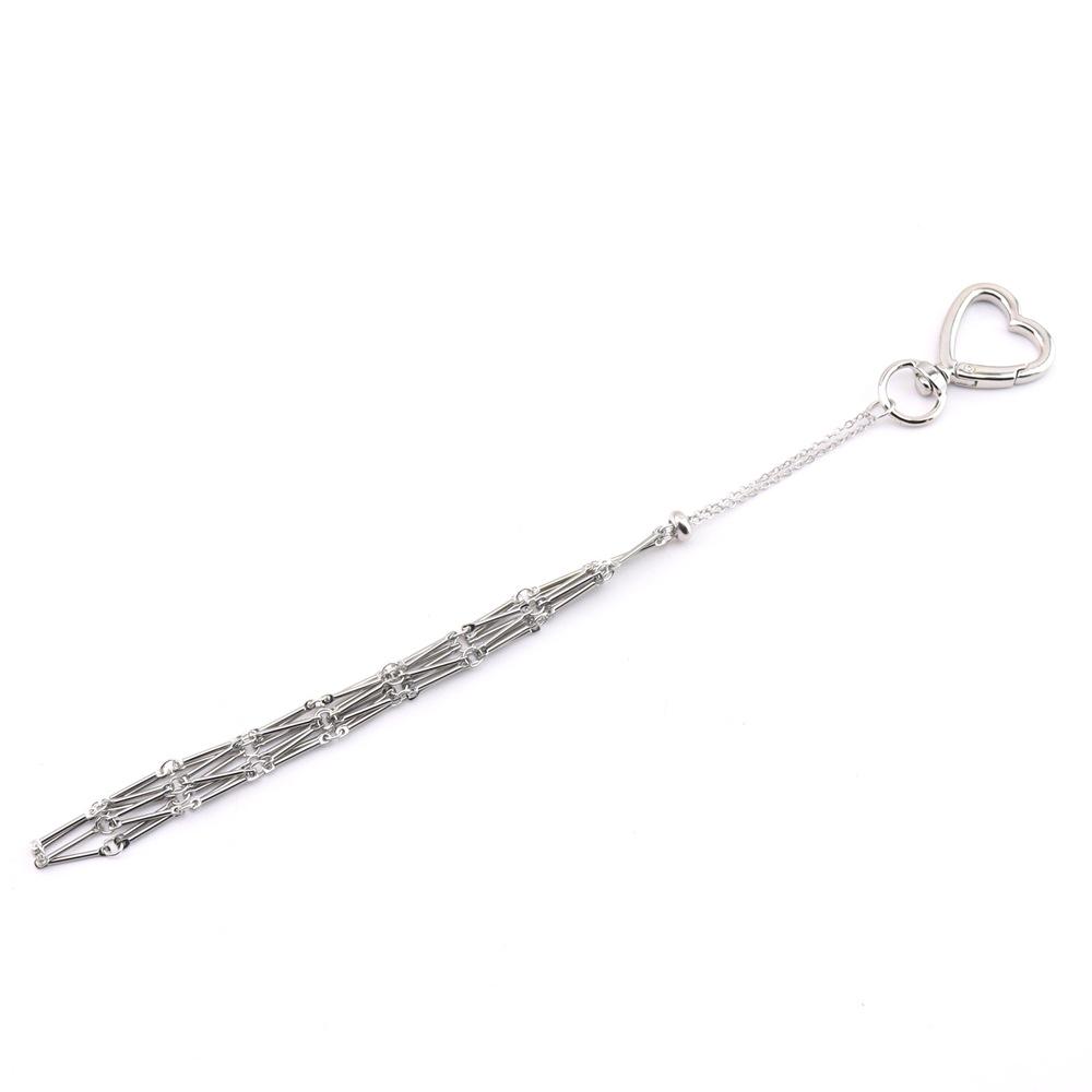 Original Metal Mesh Crossbody Bag Charm & Lipstick Keychain Pendant