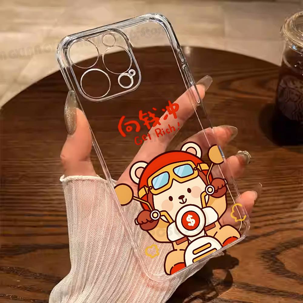 

Get Rich Phone Case For IPhone17 16 15 14 13 12 11 Pro Max XR XS Plus Cute Cover iPhone16