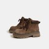 Outdoor rhubarb boots women's spring new thick-soled inner height-increasing Martin boots women's British style versatile and thin short boots