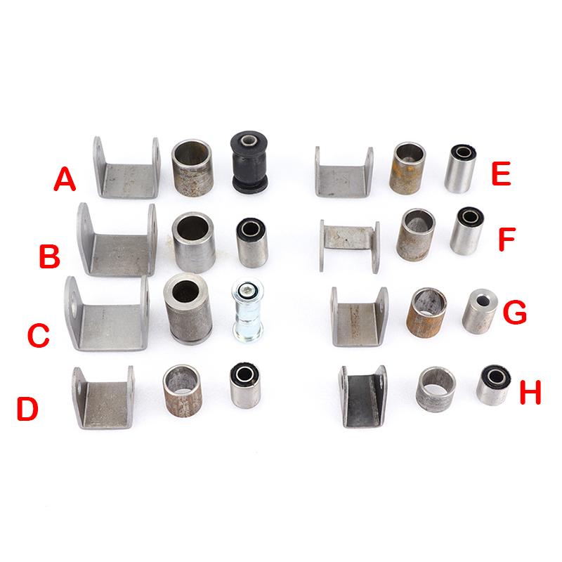 1 Satz Schwingarm-Stützpufferhülse mit Stahlbuchse Aufhängelaschen Passend für ATV Roller UTV Go-Kart Quad Bike Buggy Federung