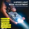 Multimode Keychain Light - Adjustable Flood Beam, Usb-C Rechargeable Belt Flashlight For Dog Walking, Night Fishing 1Pc