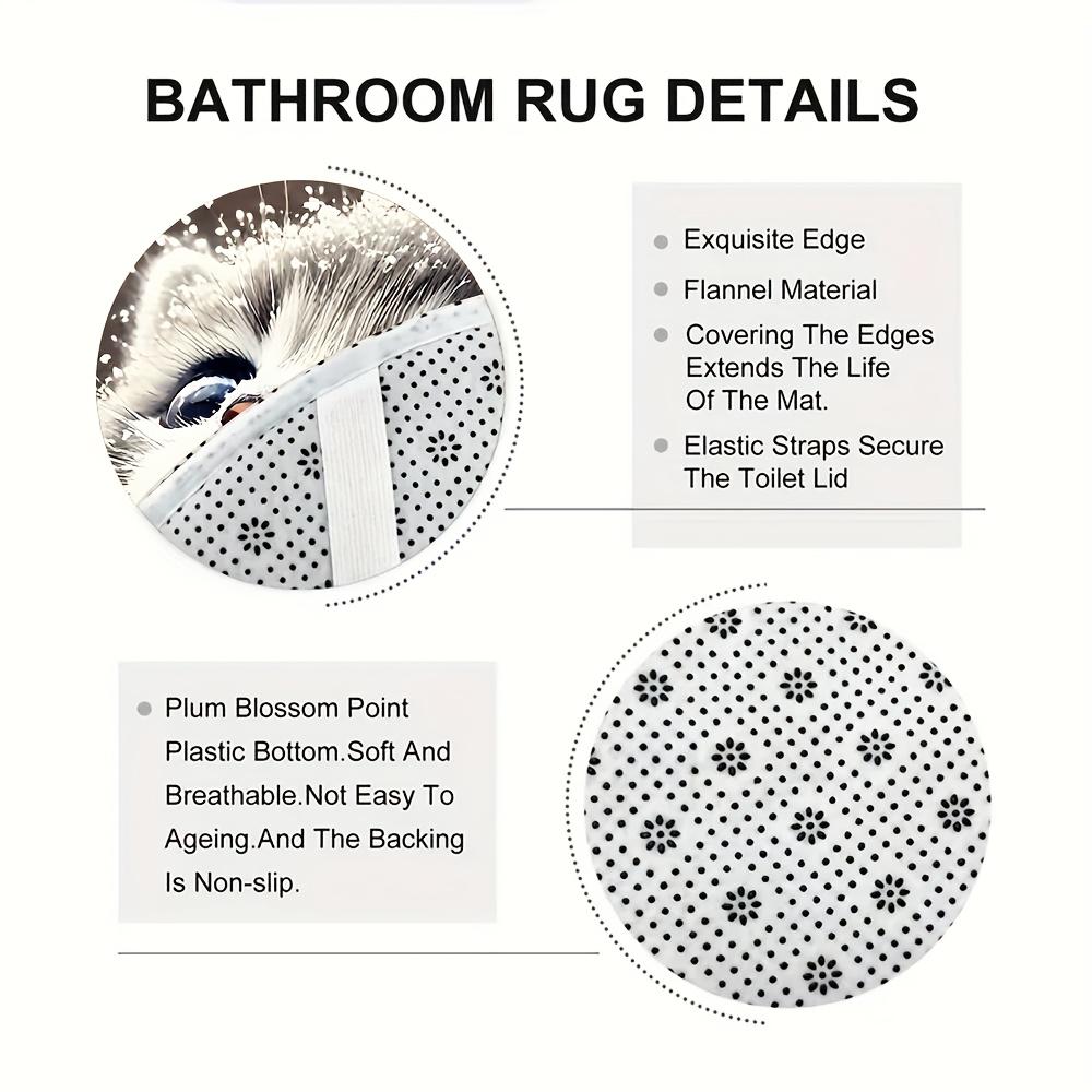 4 szt. Zestaw zasłony prysznicowej do łazienki Zimowy wzór kota w śniegu Zasłona łazienkowa z 12 haczykami Dywaniki antypoślizgowe Mata na pokrywę toalety Przegroda łazienkowa