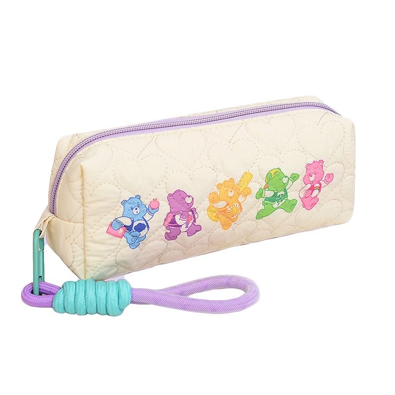 

Care Bears Rainbow Pencil Pen Cosmetic Clutch Toiletry Pencil Makeup Cute Small Item Pencil Large Capacity Stationery Storage Stylish and Portable фиолетовый