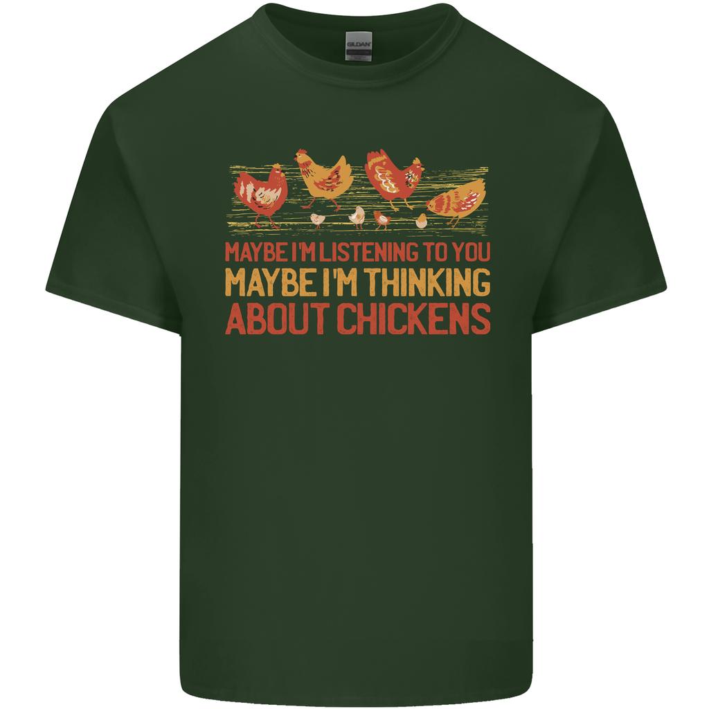 Thinking About Chickens Funny Farm Farmer Unisexs Light Cotton TShirt