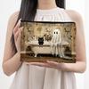 Digital Print Pouch Halloween Theme Cosmetic Bag, Durable Canvas Zipper Makeup Pouch, Storage Bag Portable for Stationery And Daily Cute Organizer