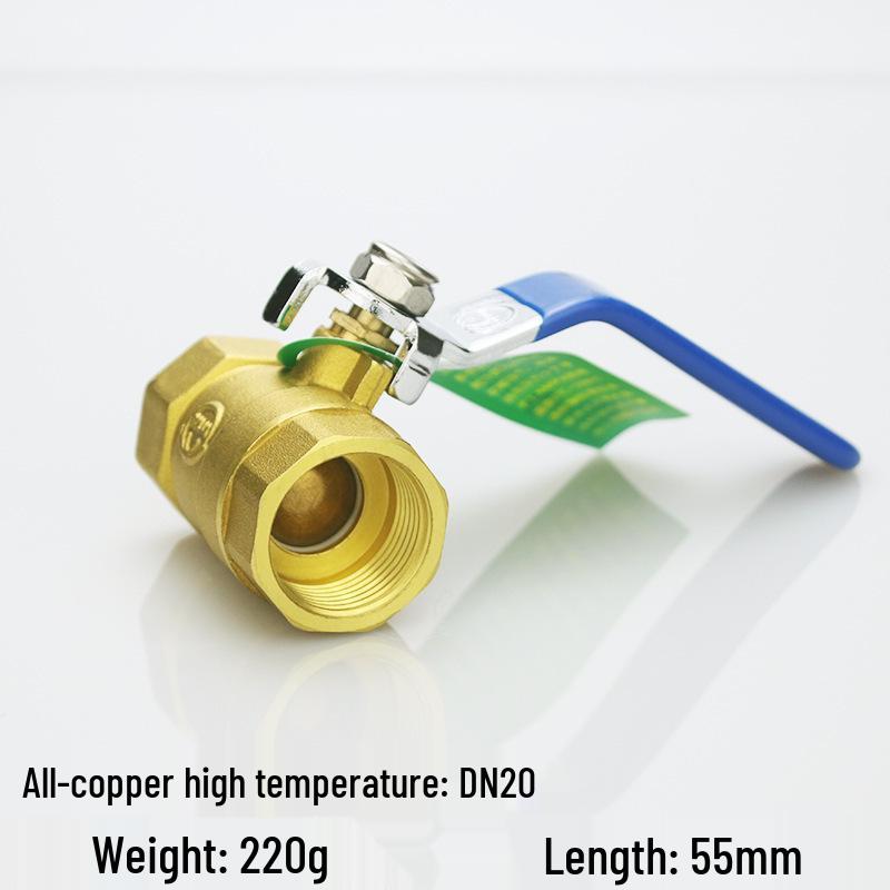 4-Point DN15 & 6-Point DN20 All-Copper Ball Valve, High-Temp Resistant, 1-Inch & 2-Inch, for Tap Water.