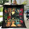 Black Adam poster printed blanket warming beautiful bed blanket flannel soft and comfortable home travel blanket birthday gift