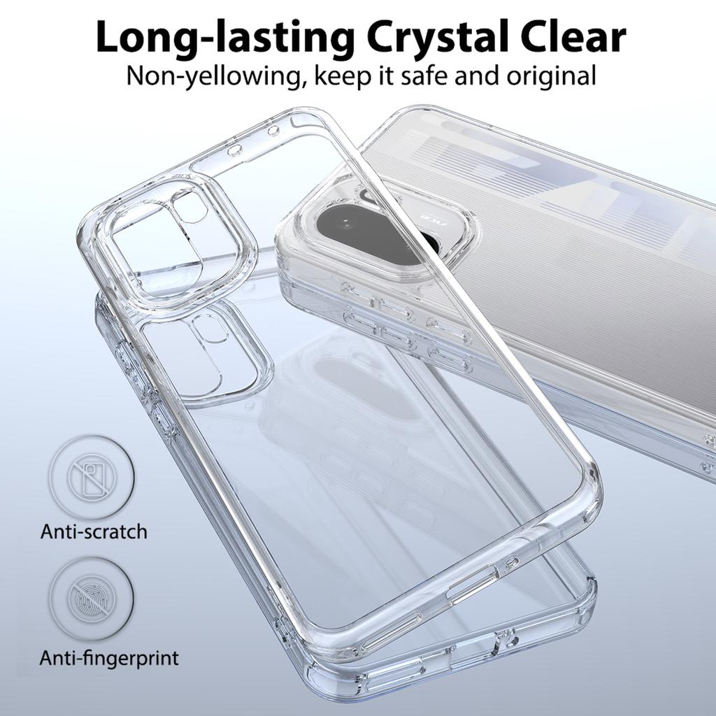 For OnePlus Ace 6 5G/OnePlus Ace 6T 5G/OnePlus 15R 5G Clear Phone Case TPU+Acrylic Shockproof Phone Back Cover