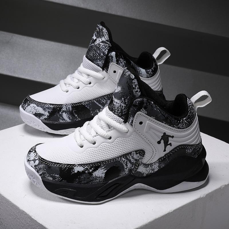 Kids Fashion Outdoor Basketball Shoes, Trendy Casual Sports Sneakers for Boys, Durable Children's Footwear