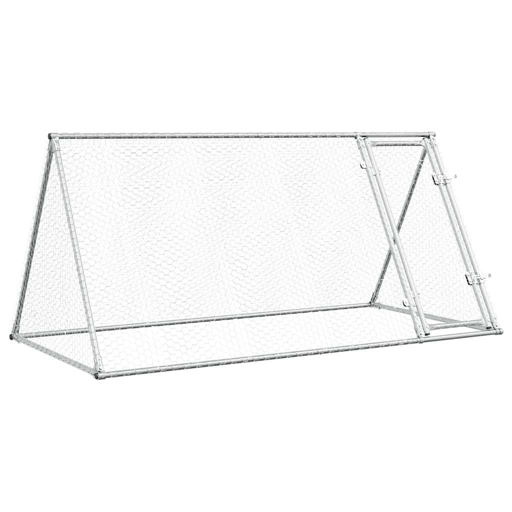 Hühnerstall Silber 200 x 105 x 91 cm Verzinkter Stahl
