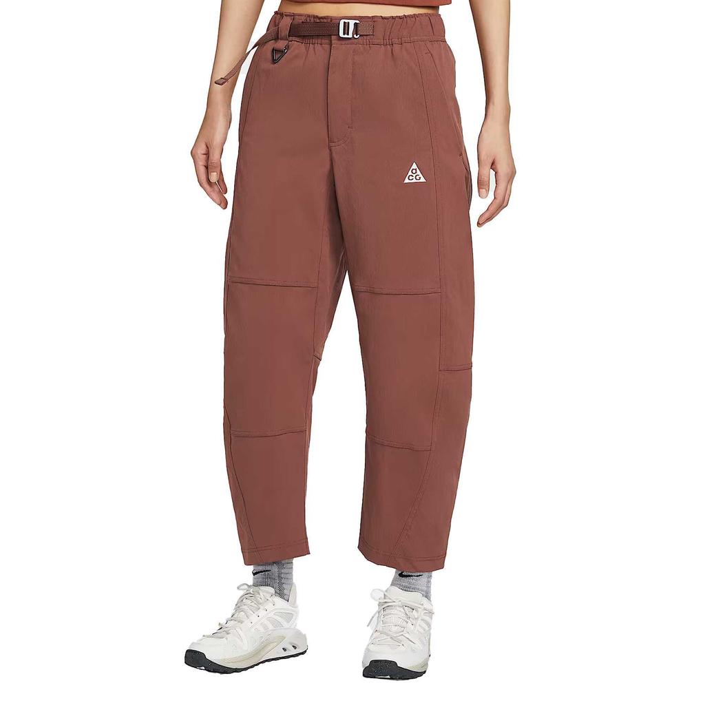 Nike Série ACG Odpuzující Minimalistické Pohodlné Jednobarevné Zkrácené Kalhoty Dámské Kalhoty Červenohnědé Barokně hnědé Horská bílá HJ0244-218