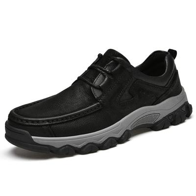 Hot Selling Men's Leather Hiking Shoes Europe America Wear-resistant Soles Workwear Shoes Men's High-quality Casual Shoes