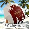 Custom Name Personalized Football Team Print Umbrella, Auto Open Close, 8‑Rib Sturdy Frame, Commute Camping Hiking Use, Birthday Gift