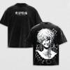 Tokyo Ghoul Kaneki Ken Graphic Tshirt Men Women Clothing Short Sleeve Cotton T-shirts Washed Tee Harajuku Male Oversized T Shirt