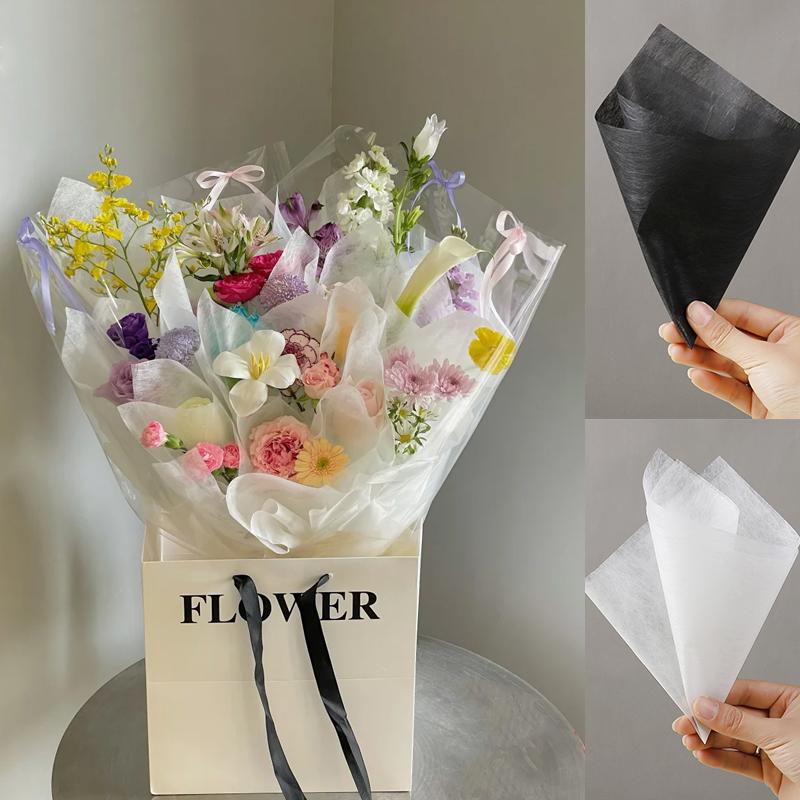 40 pz/sacchetto Carta da Regalo Floreale Coreana Materiale per Confezionamento Bouquet Floreale per Matrimonio Festa di Compleanno San Valentino Decorazione Regalo