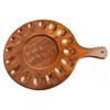 Deviled Egg Platter Round Egg Holder Wooden Deviled Egg Tray Hole Acacia Wood