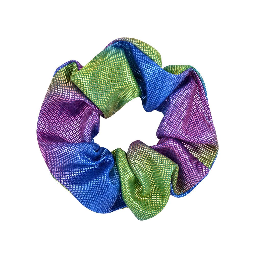 10 Stück Glänzende Metallic Scrunchies Haargummi Meerjungfrau Elastische Haarbänder Scrunchy Pferdeschwanzhalter Accessoires für Frauen Mädchen