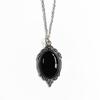 Fashion Quartz Crystal Pendant Necklace With Alloy Cross Chain For Men Women