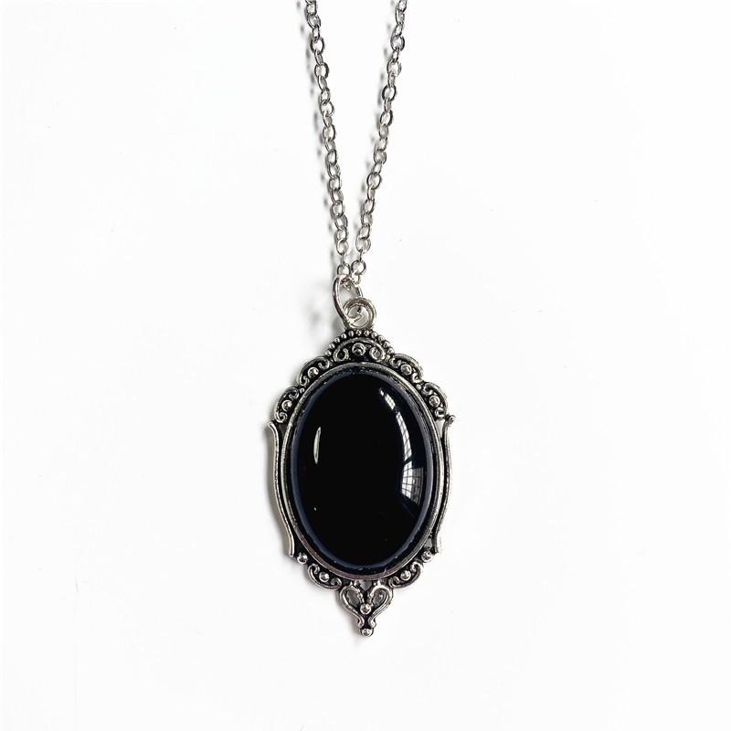 Fashion Quartz Crystal Pendant Necklace With Alloy Cross Chain For Men Women