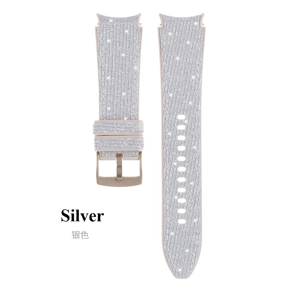 No Gaps Band For Samsung Galaxy Watch 7 40mm/44mm Glitter Gradient Color Bracelet Galaxy Watch7 FE 6 4 Classic/5 Pro 45mm 43mm 46/47mm Silicone Strap