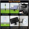 Solar Outdoor Light IP65 Waterproof Wall Lamp Remote Control 3 Modes Adjustable Angle 5m Extension Cable for Yard Garden Patio
