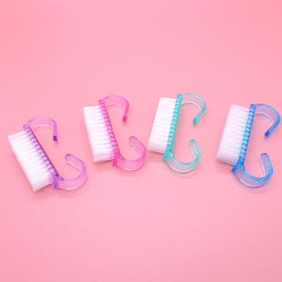 4PCS/SET Professional Soft Bristles Nail Brush Plastic Dedusting Pedicure Brush Portable Nail Cleaner Home Salon