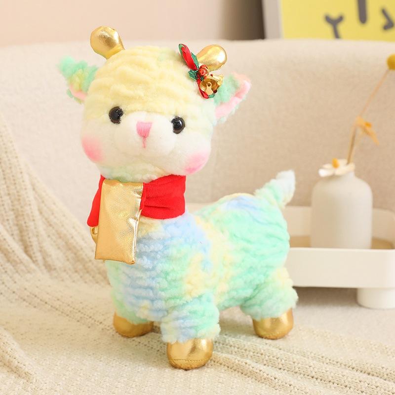 

Cute Christmas deer doll plush toy elk sika deer doll children soothing rag doll Christmas gift 32cm