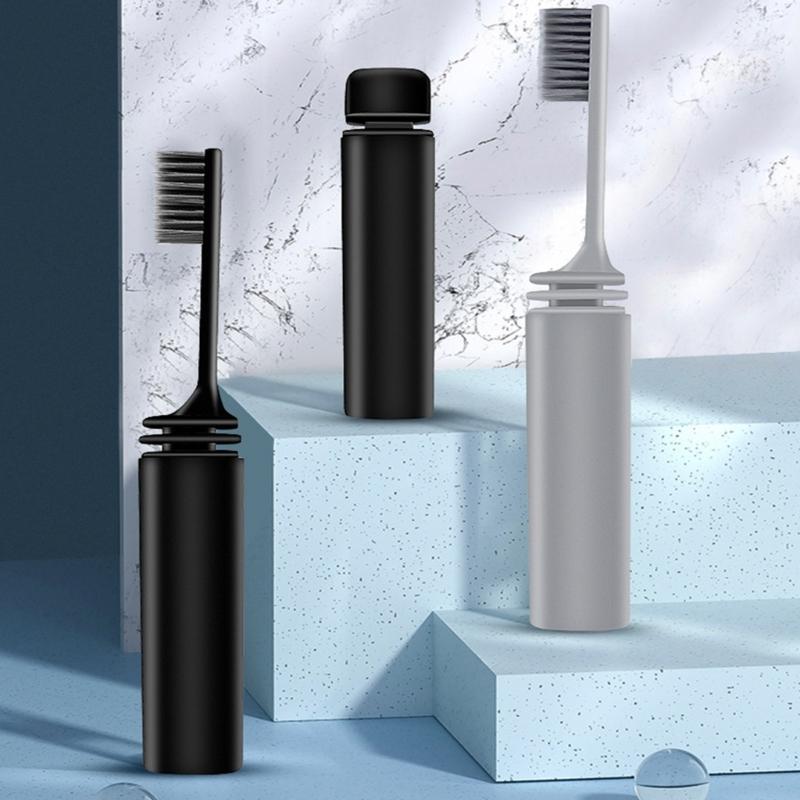 Foldable Travel Toothbrush,Portable Toothbrush Built in Cover,Folding Toothbrushes for Hiking,Camping,Traveling