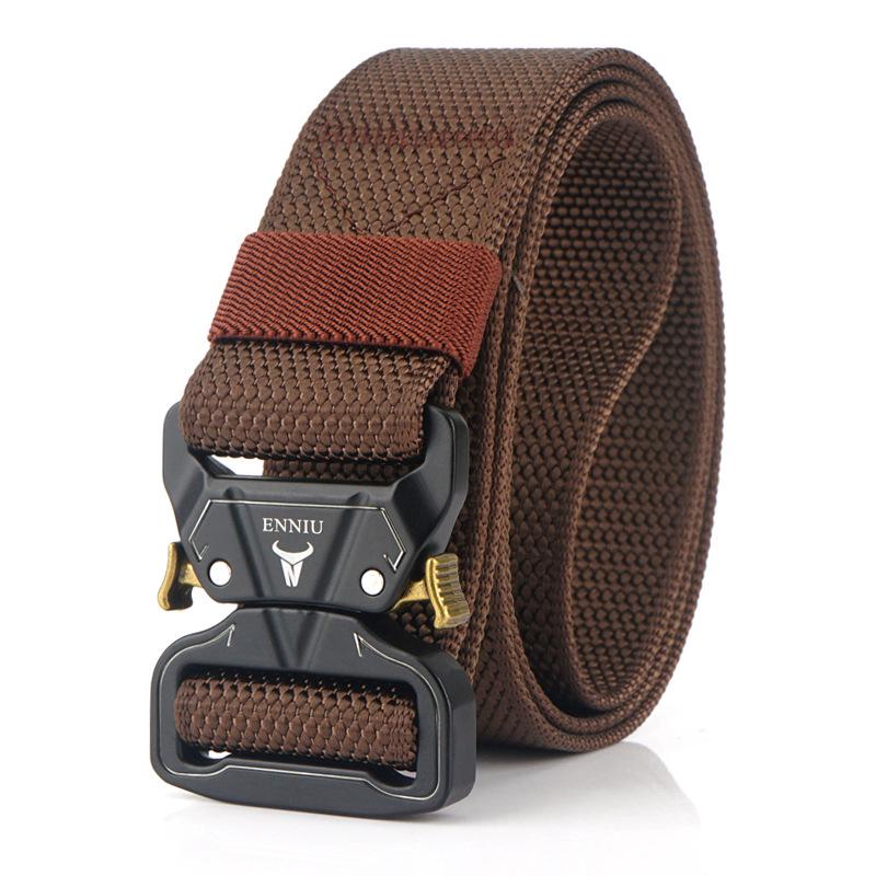 New Quick-Release Buckle Outdoor Safety Waist Belt Quick-Dry Pure Nylon Trouser Belt Training Belt
