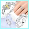 Celtic Knot Heart Cross Ring Original CopperZircon Rings Women Ireland Belief Gift Friend Accessories Jewelry