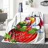 Christmas Gnome Holly Blanket Soft Throw Blanket For Home Bedroom Bed Sofa Travel Office Solid Christmas Blanket