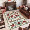 Floral Theme Crystal Velvet Rug Personalized Custom Name Text Soft Floor Mat Home Decor