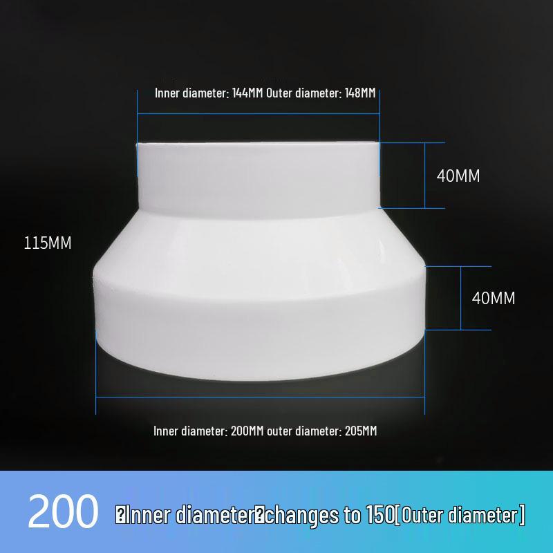 Large To Small Plastic Ventilation Exhaust Pipe Reducer Connector