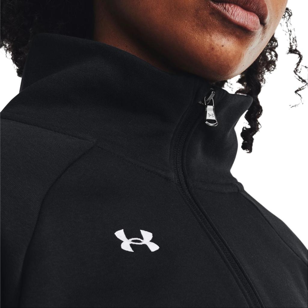 Under Armour Solid Color Logo Half-Zip Jacket Women Tops Black 1379492-001