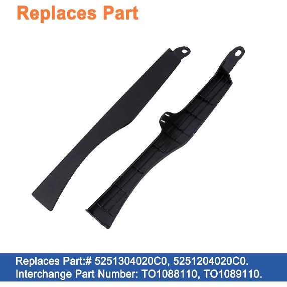 Front Bumper Grille (1Pair).Fit for Toyota Tacoma 2005-2011.Headlight Filler Trim Panels Set.Replaces Part #5251304020C0, 5251204020C0.