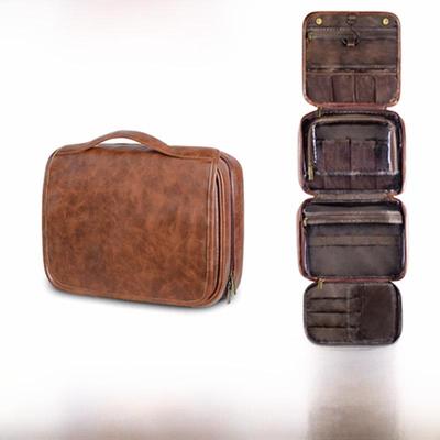 2024 Men's Premium PU Waterproof Toiletry Bag, Large Capacity Cosmetic Organizer