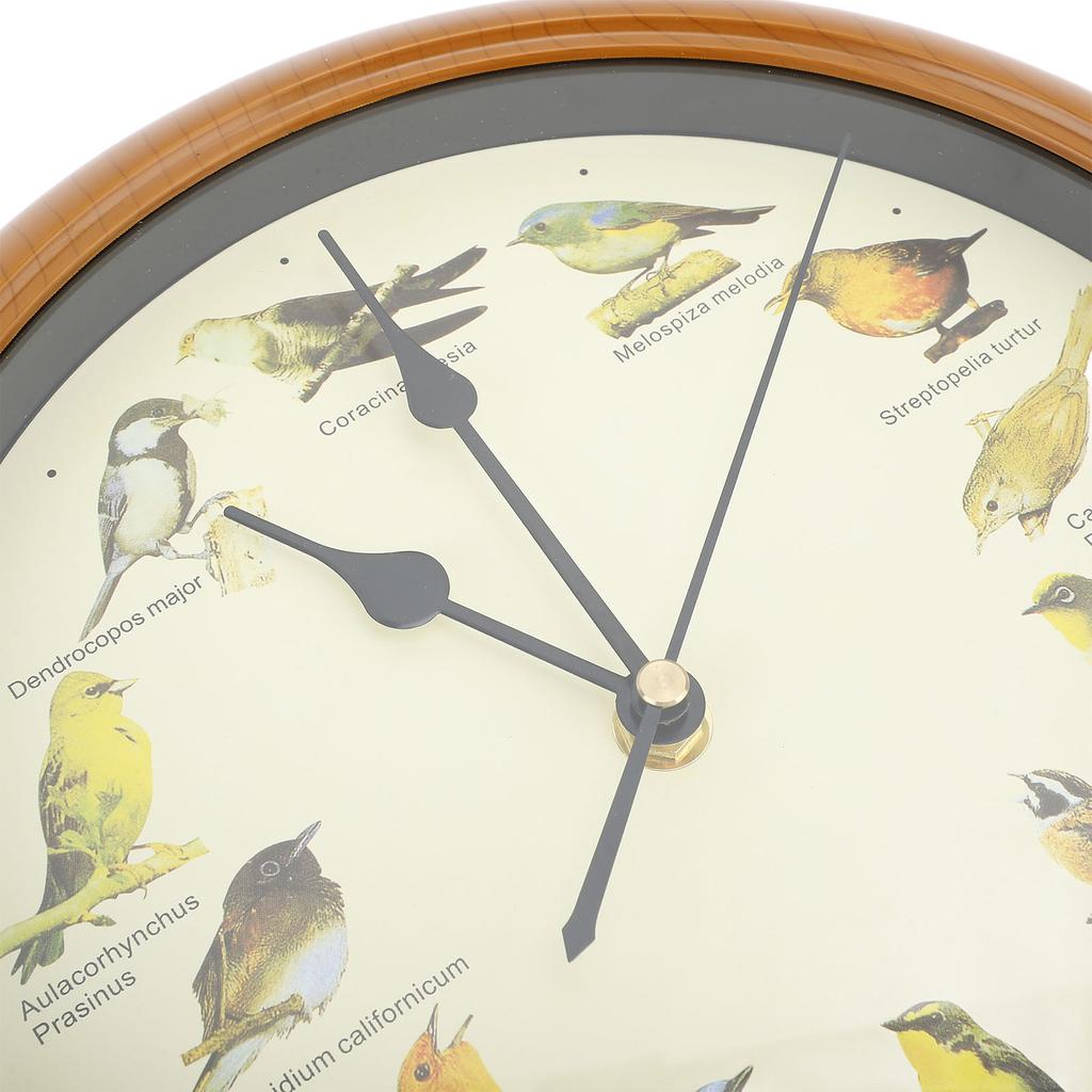 10 Inch Wall Clock Multipurpose Cuckoo Round Silent Punctual Bird Calls Christmas Music Indoor Wall