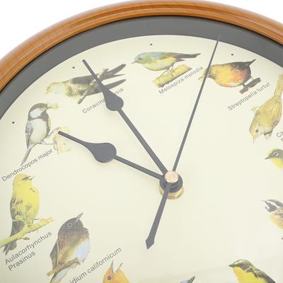 10 Inch Wall Clock Multipurpose Cuckoo Round Silent Punctual Bird Calls Christmas Music Indoor Wall