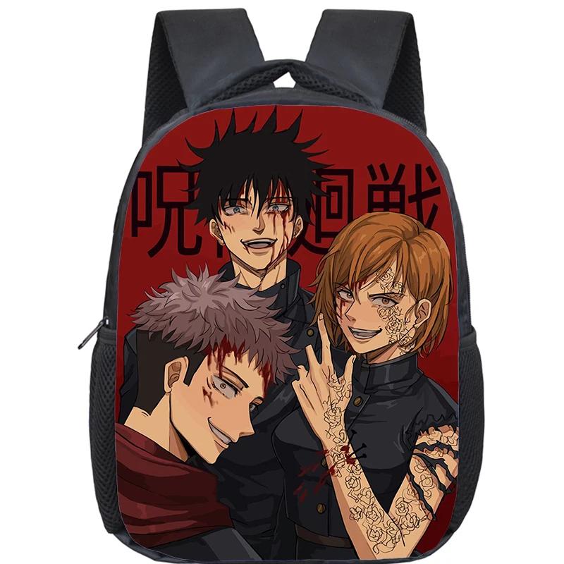 Anime Jujutsu Kaisen Backpack Boys Girls Kindergarten Book Bag Children School Bags Manga Gojo Satoru Yuji Itadori Backpack Gift