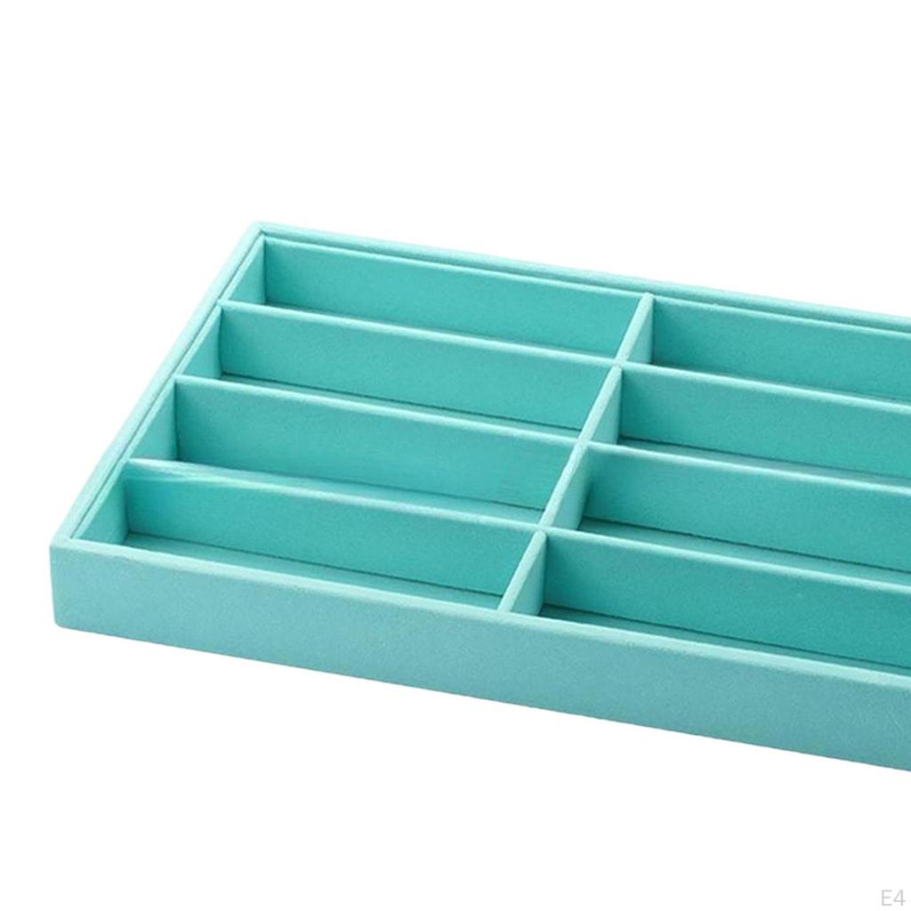 Eyeglass Display Tray with Storage, Box, Watch And Jewelry Organizer, Made of Soft Velvet