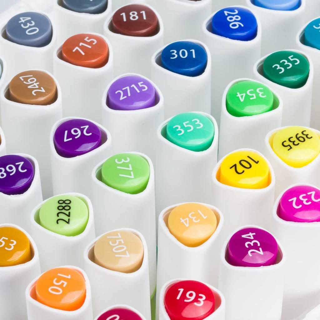 Ohuhu Marker Pen Brush Type 48 Colors Beginner BrushBold Illustration Marker Triangular Axis Blender Pen Included Alcohol Marker A Set