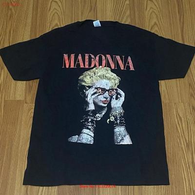 Madonna Celebration Tour 2024 T Shirt Size MEDIUM Double Sided Black Vintage Washed Graphic Stretched Designer Clothes