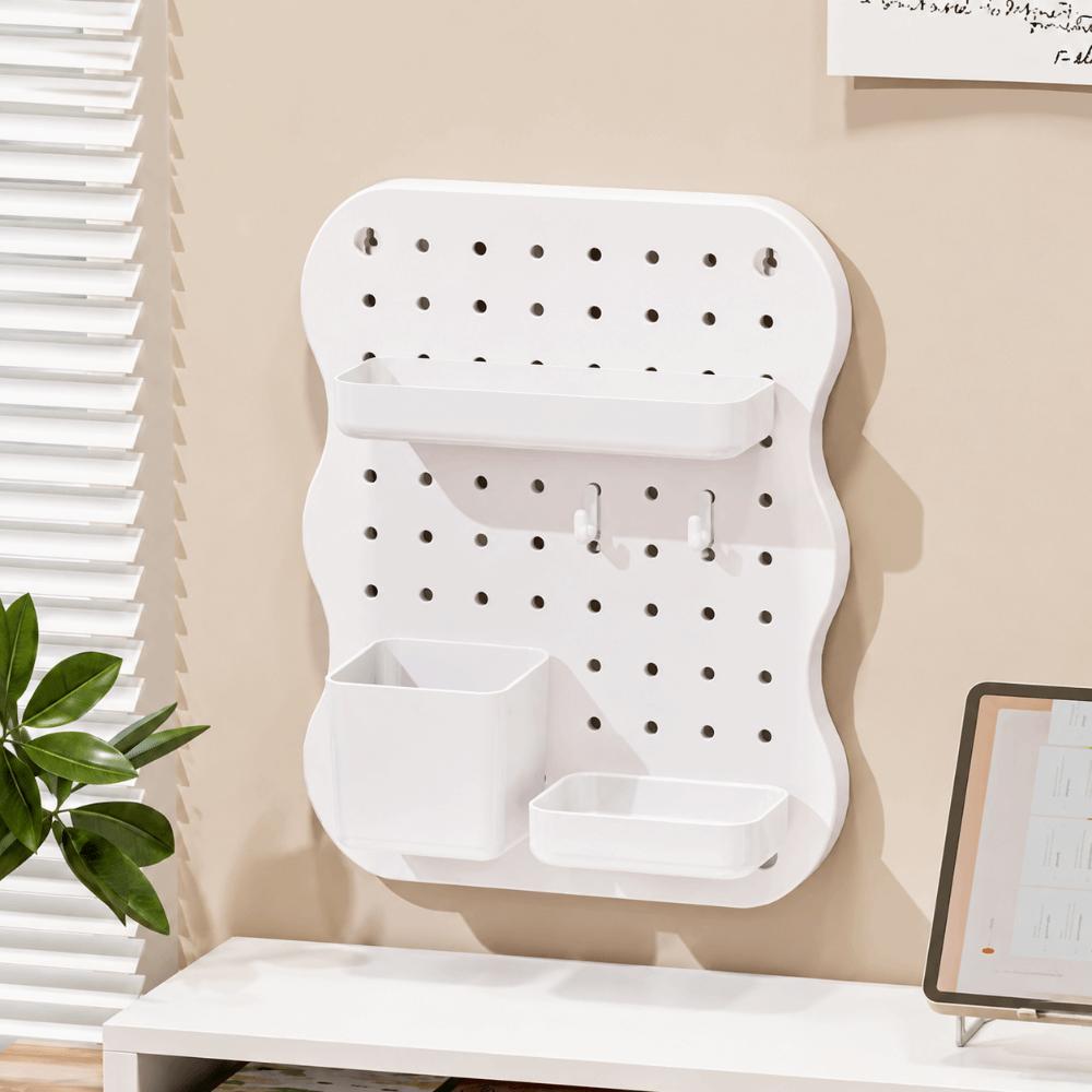 Storage Solution Wall Mount Pegboard Wall Organizer Office Storage Rack Desk Storage Board Office
