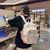 Schoolbag Transparent Shoulder Pain Bag Large Capacity Student Class School Bag Female Leisure College Style Backpack Travel Versatile Backpack