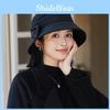 Polyester Hat For Women With Solid Color And Bow Decor For Casual Winter Wear